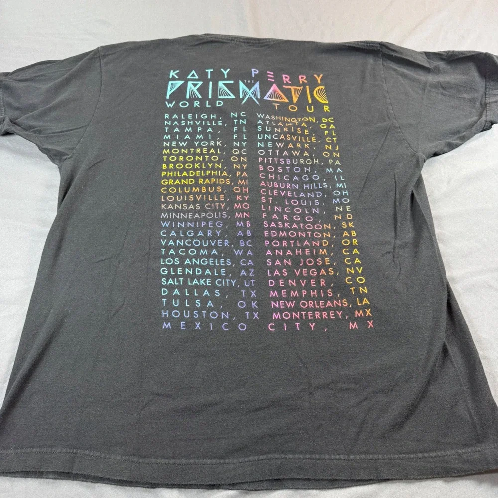 Katy Perry The Prismatic World Tour 2014 Concert T-Shirt Black XL